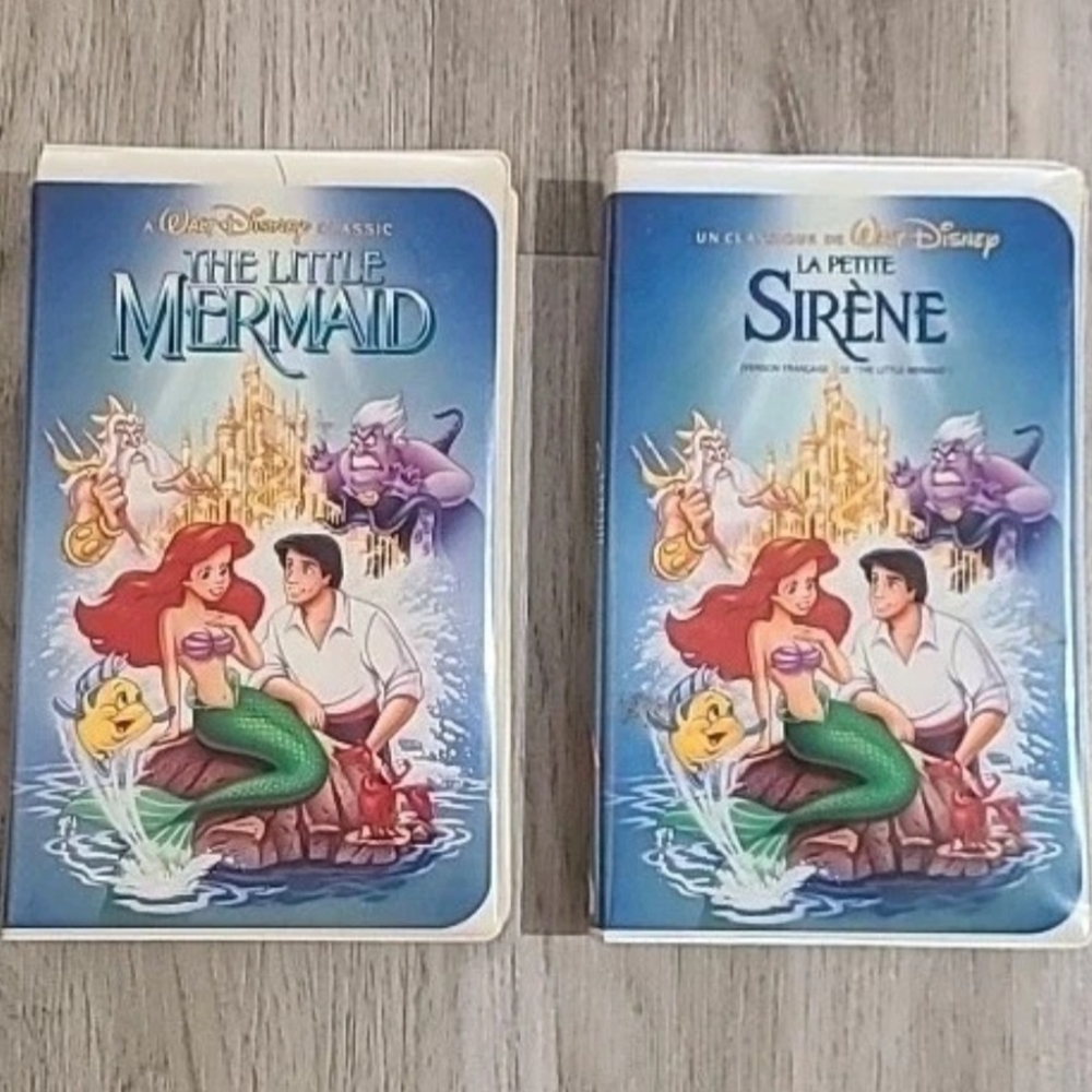 Disney The Little Mermaid VHS Black Diamond Edition Banned Cover ENG & FRENCH